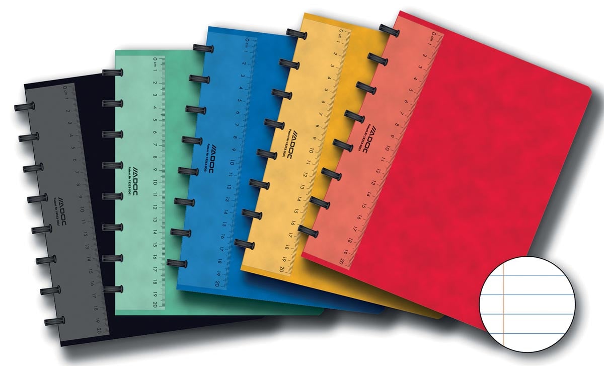 Adoc Classic schrift, ft A5, 144 bladzijden, gelijnd, geassorteerde kleuren Adoc Classic schrift, ft A5, 144 bladzijden, gelijnd, geassorteerde kleuren
