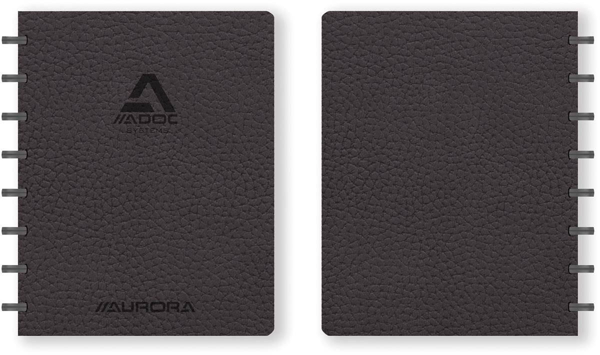 Adoc Business schrift, ft A5, 144 bladzijden, gelijnd, zwart afbeelding