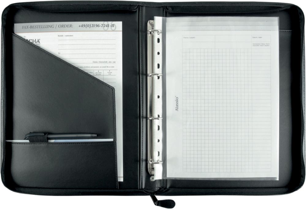 Alassio By Juscha Schrijfmap Lazio Voor Ft A4 Zwart huismerk kopen in de aanbieding