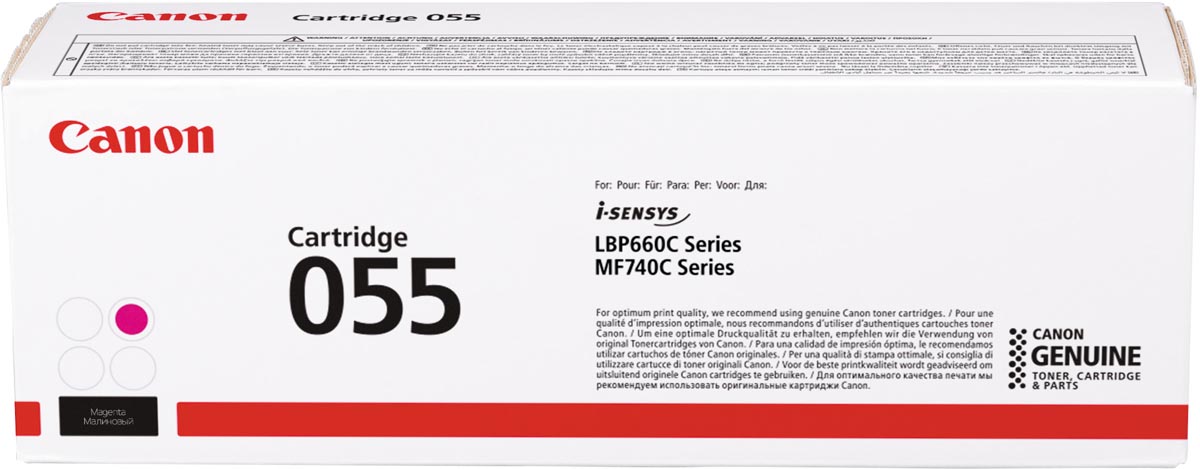 Canon toner 055, 2.100 pagina's, OEM 3014C002, magenta Canon toner 055, 2.100 pagina's, OEM 3014C002, magenta