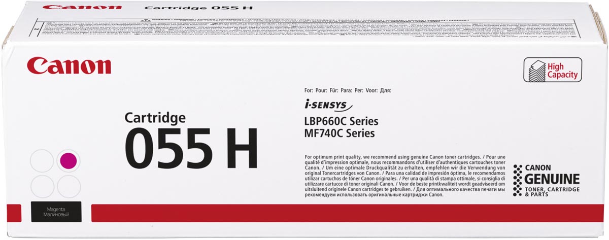 Canon toner 055 H, 5.900 pagina's, OEM 3018C002, magenta Canon toner 055 H, 5.900 pagina's, OEM 3018C002, magenta