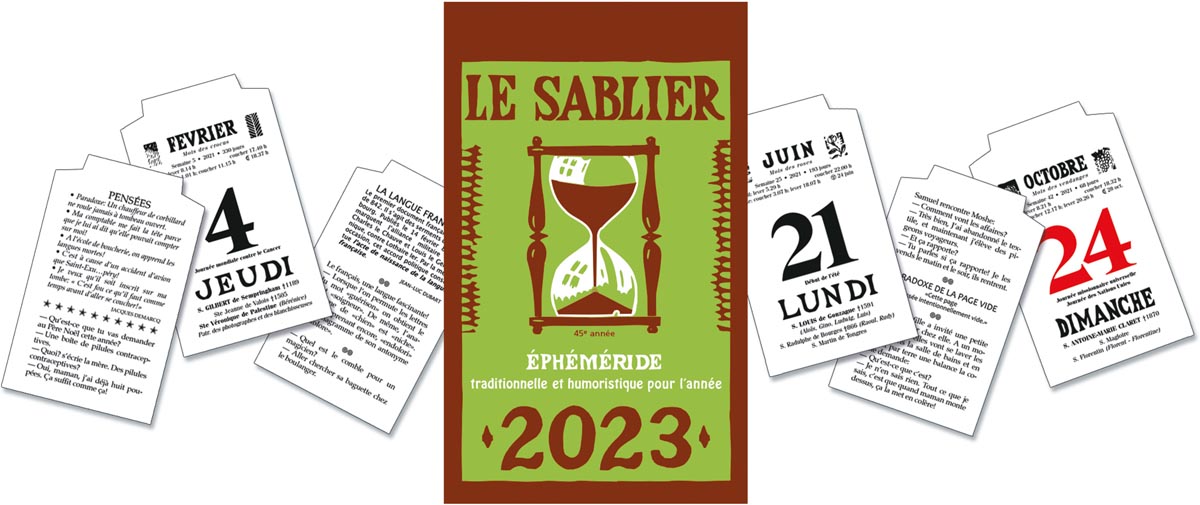 Dagblokkalender Le Sablier, 2023 Dagblokkalender Le Sablier, 2023