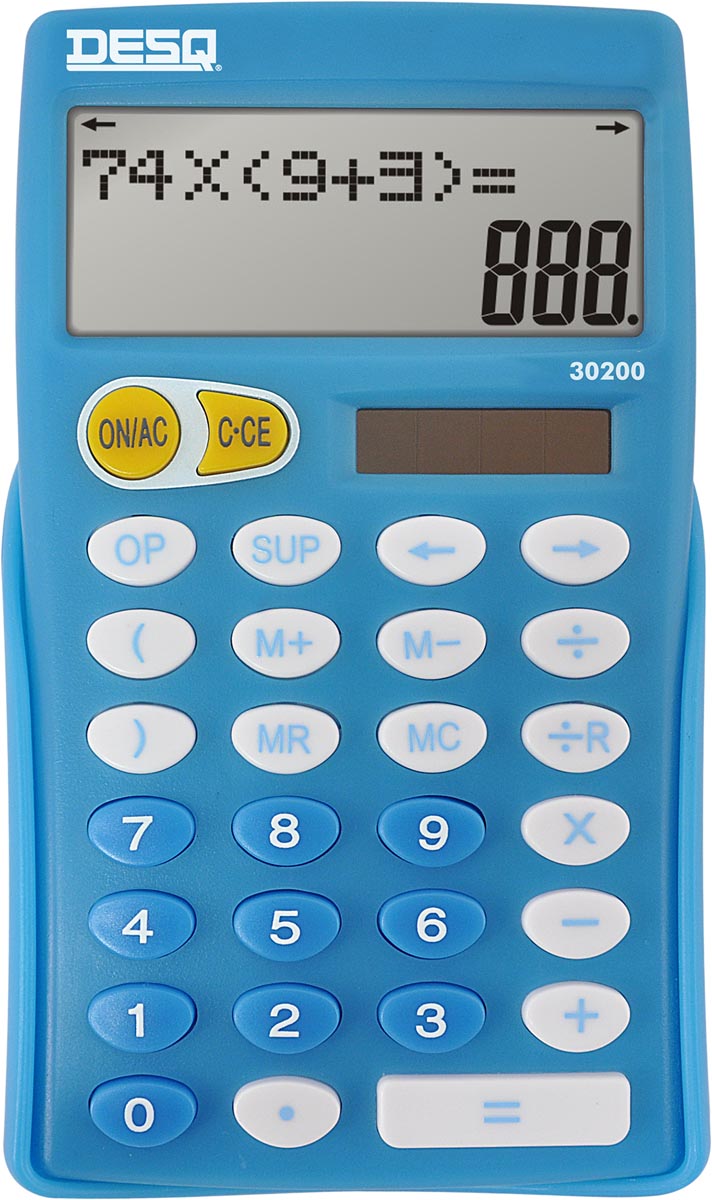 Desq bureaurekenmachine primair onderwijs 30200, blauw afbeelding