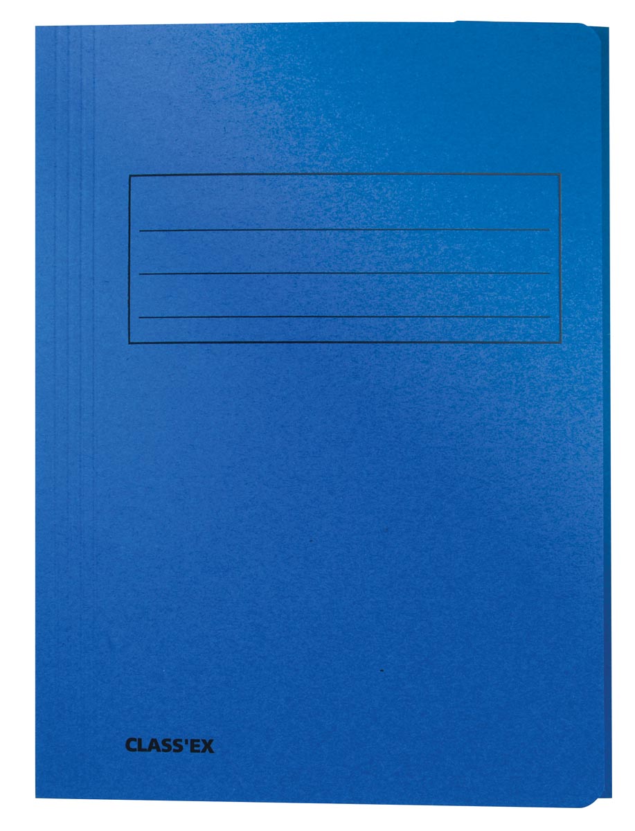 Class&apos;ex dossiermap, 3 kleppen, blauw afbeelding