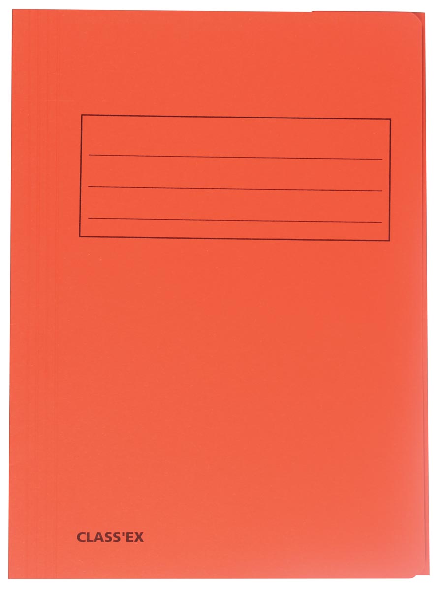 Class&apos;ex dossiermap, 3 kleppen, oranje afbeelding