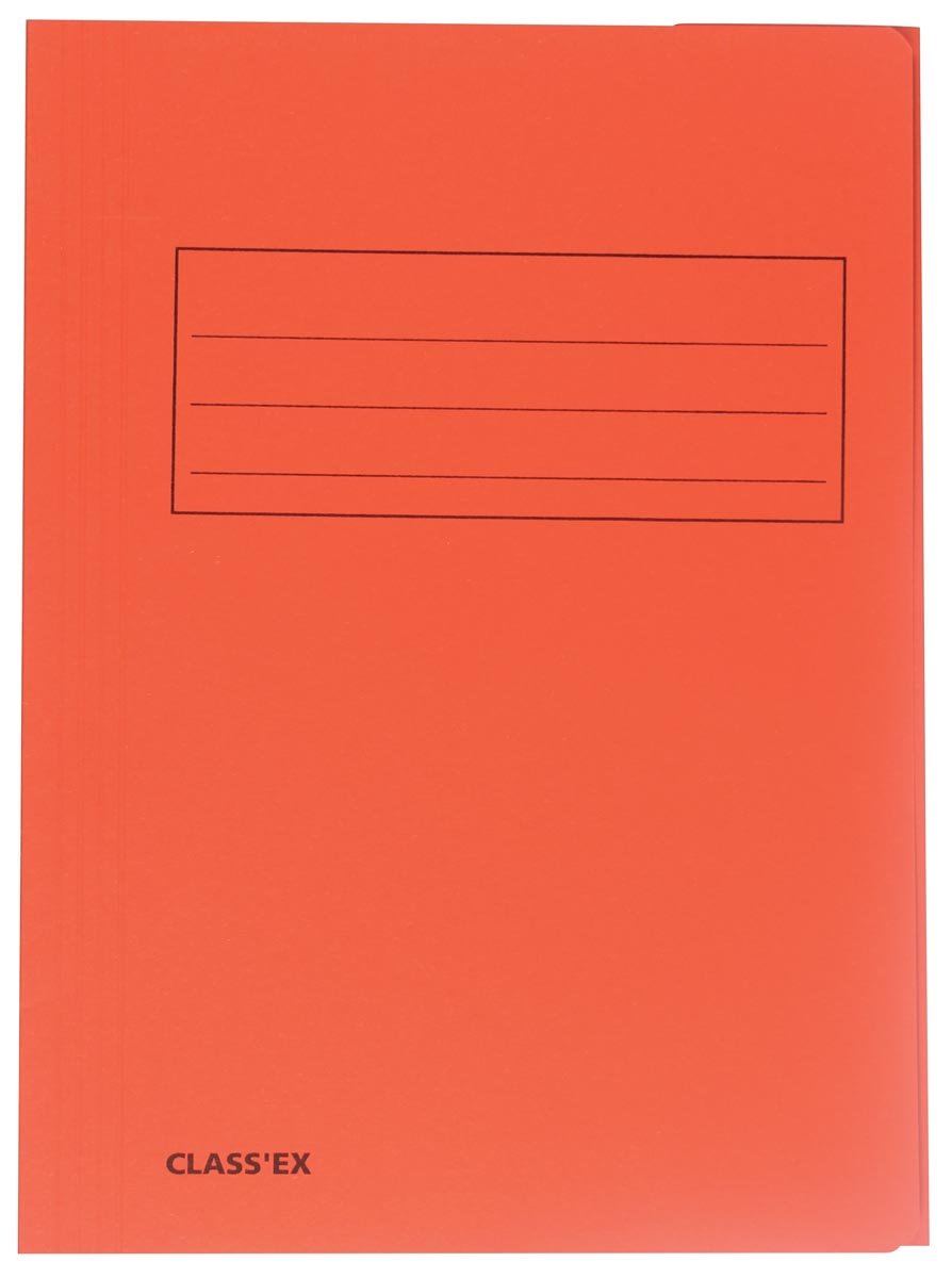 Class'ex dossiermap, 3 kleppen, oranje