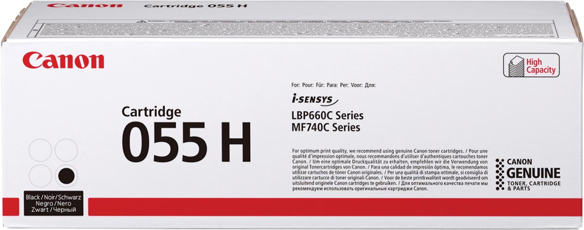 Canon toner 055 H, 7.600 pagina's, OEM 3020C002, zwart