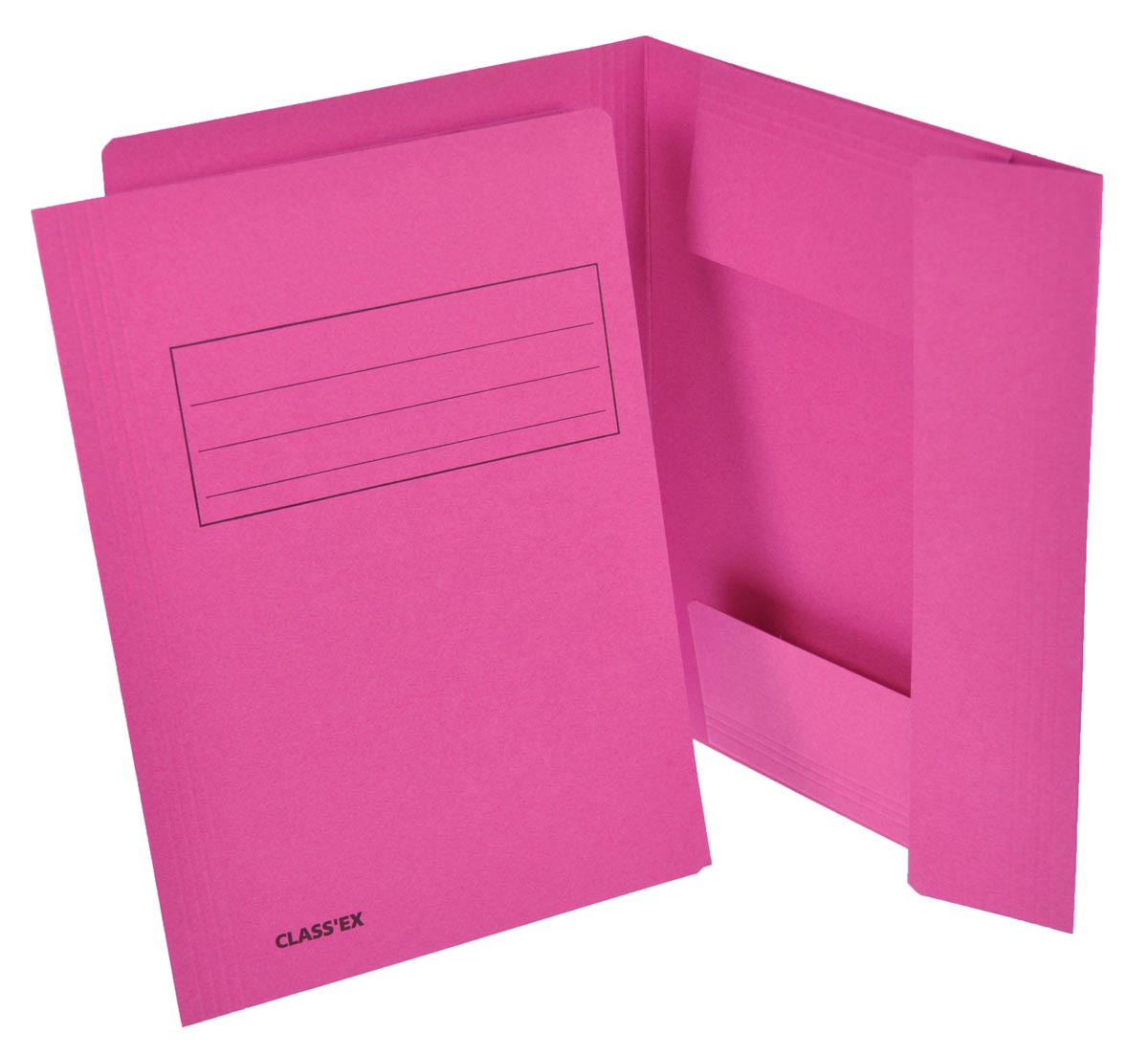 Class&apos;ex dossiermap, 3 kleppen, fuchsia afbeelding