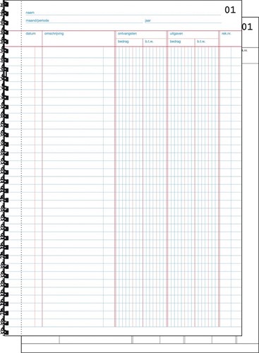 Sigel Expres kasboek met btw kolom, ft A4, Nederlandstalig, dupli (50 x 2 vel)-2