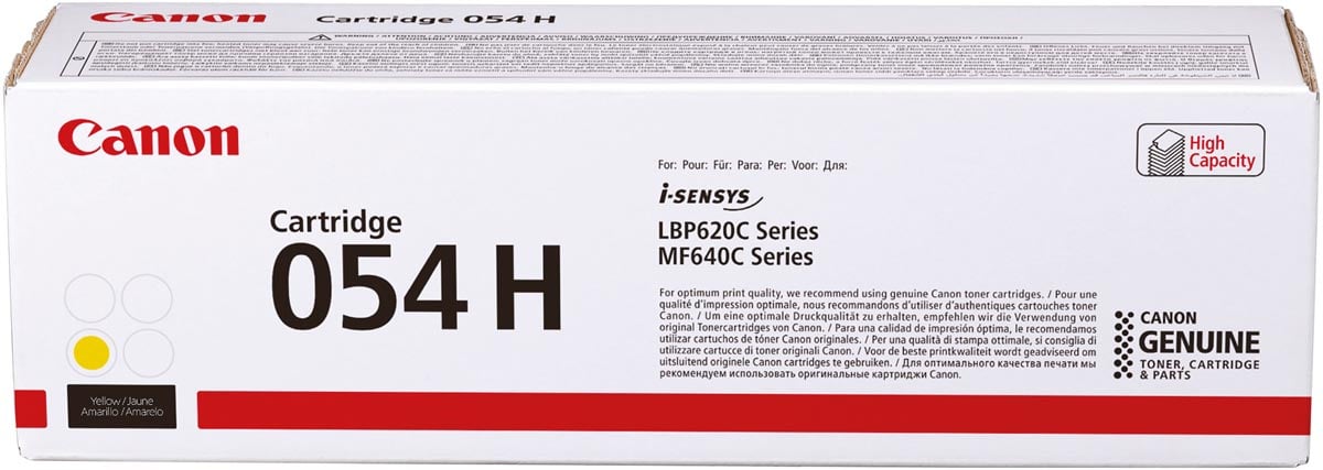 Canon toner 054 H, 2.300 pagina&apos;s, OEM 3025C002, geel afbeelding