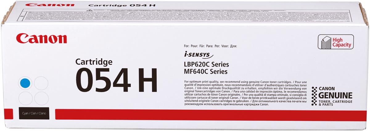 Canon toner 054H, 2.300 pagina&apos;s, OEM 3027C002, cyaan afbeelding