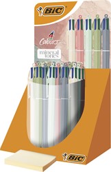 Bic 4-kleurenbalpen Mineral Tones, display van 30 stuks, assorti