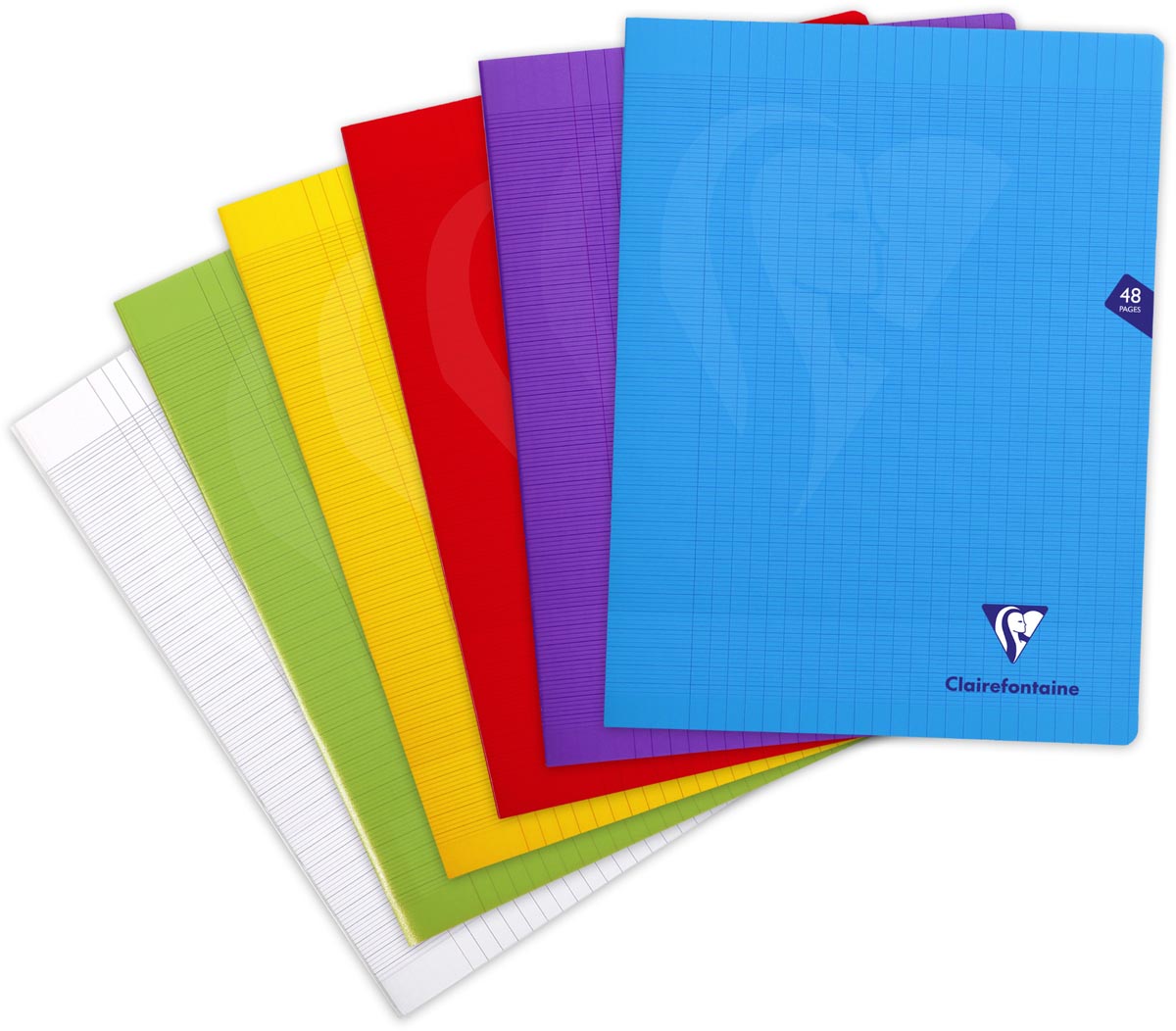Clairefontaine schrift Mimesys voor ft A4+, 48 bladzijden, kaft in PP, seyès, geassorteerde kleuren afbeelding