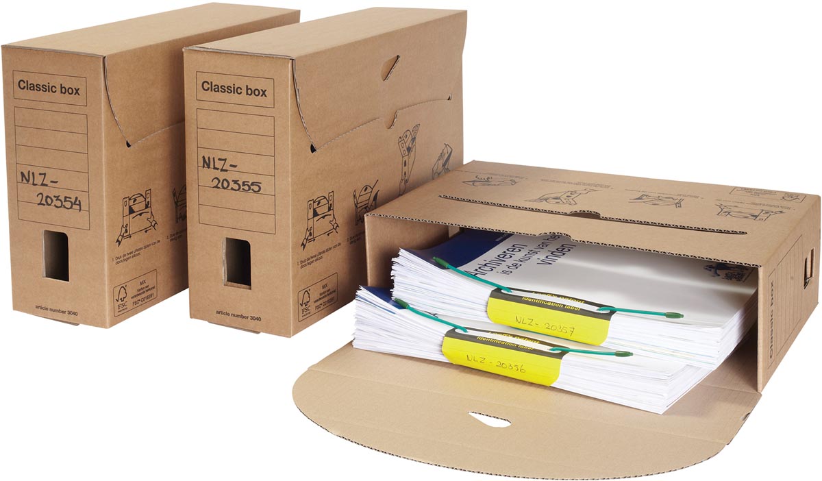 Loeff's Classic box archiefdoos, ft 370 x 260 x 115 mm, bruin, PK50