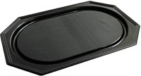 Cateringschaal, uit gerecycleerd PET, ft 45 x 30 cm, zwart, pak van 10 stuks