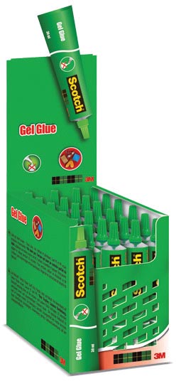 Scotch universele lijm, display met 24 blisters
