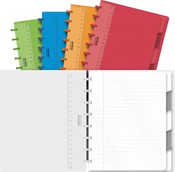 Adoc Colorlines schrift, ft A5, 144 bladzijden,commercieel geruit, geassorteerde kleuren