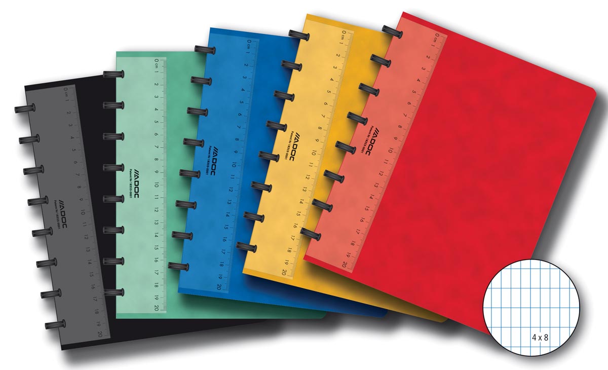 Adoc Classic schrift, ft A5, 144 bladzijden, commercieel geruit, geassorteerde kleuren Adoc Classic schrift, ft A5, 144 bladzijden, commercieel geruit, geassorteerde kleuren