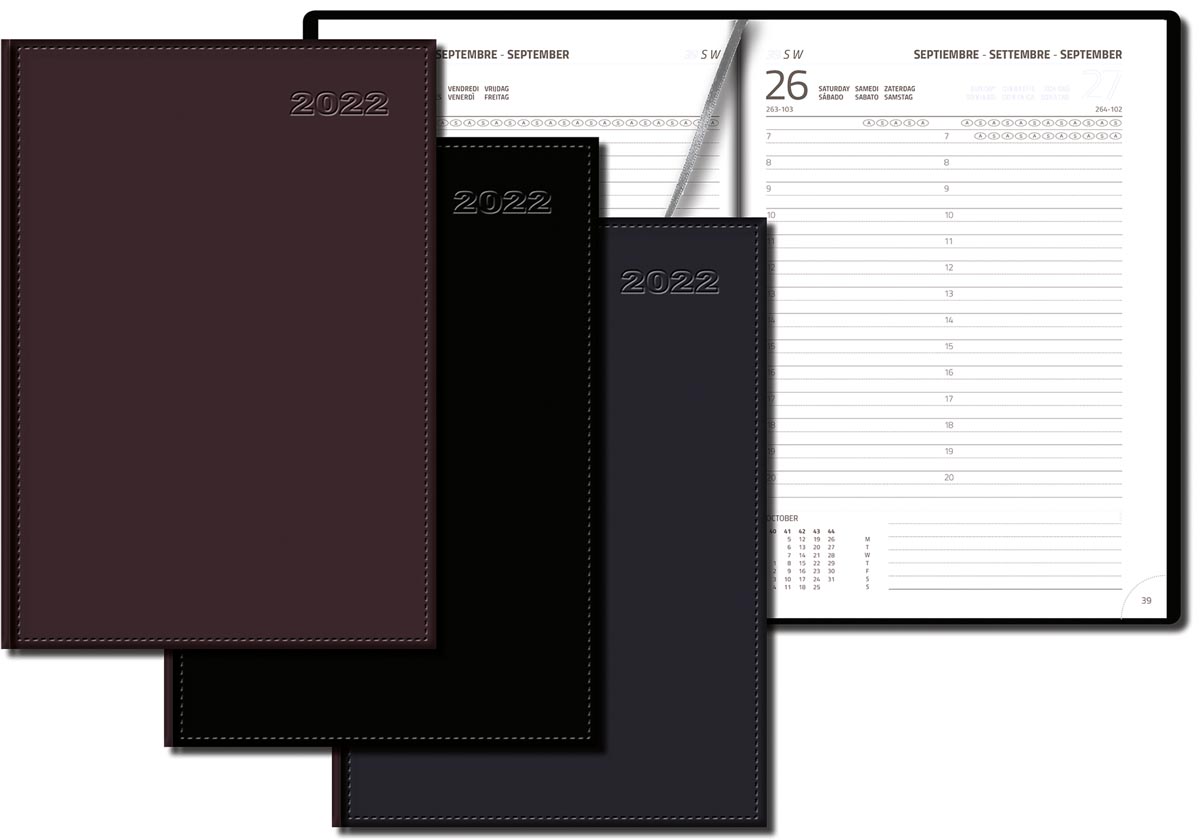 Gallery agenda Businesstimer zonder opdruk, geassorteerde kleuren, 2022 Gallery agenda Businesstimer zonder opdruk, geassorteerde kleuren, 2022