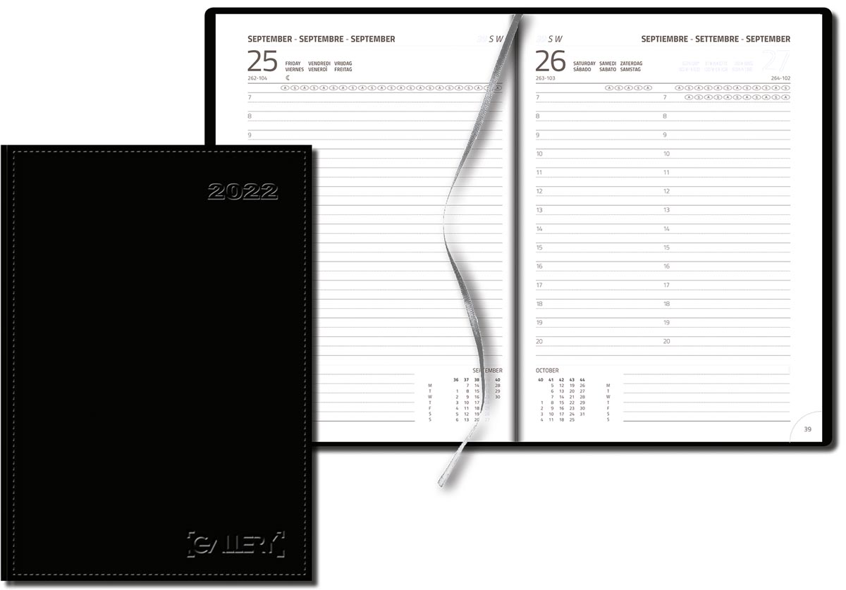 Gallery agenda Businesstimer, zwart, 2022 Gallery agenda Businesstimer, zwart, 2022