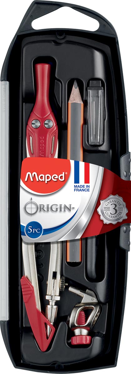 Maped passer Origine, 5-delige passerdoos Maped passer Origine, 5-delige passerdoos