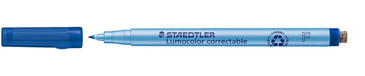 Staedtler Lumocolor uitwisbare pen, schrijfbreedte 0,6 mm, blauw