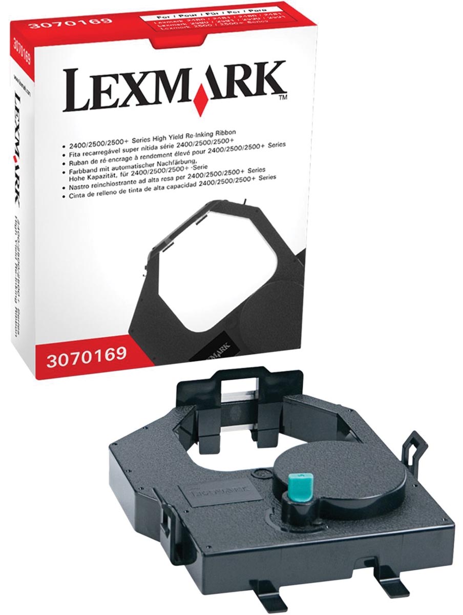 Lexmark nylontape met ReInk-System zwart - OEM 3070169