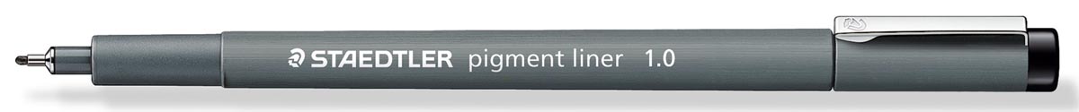 Staedtler pigment liner fineliner, ronde punt, schrijfbreedte 1,0 mm zwart afbeelding