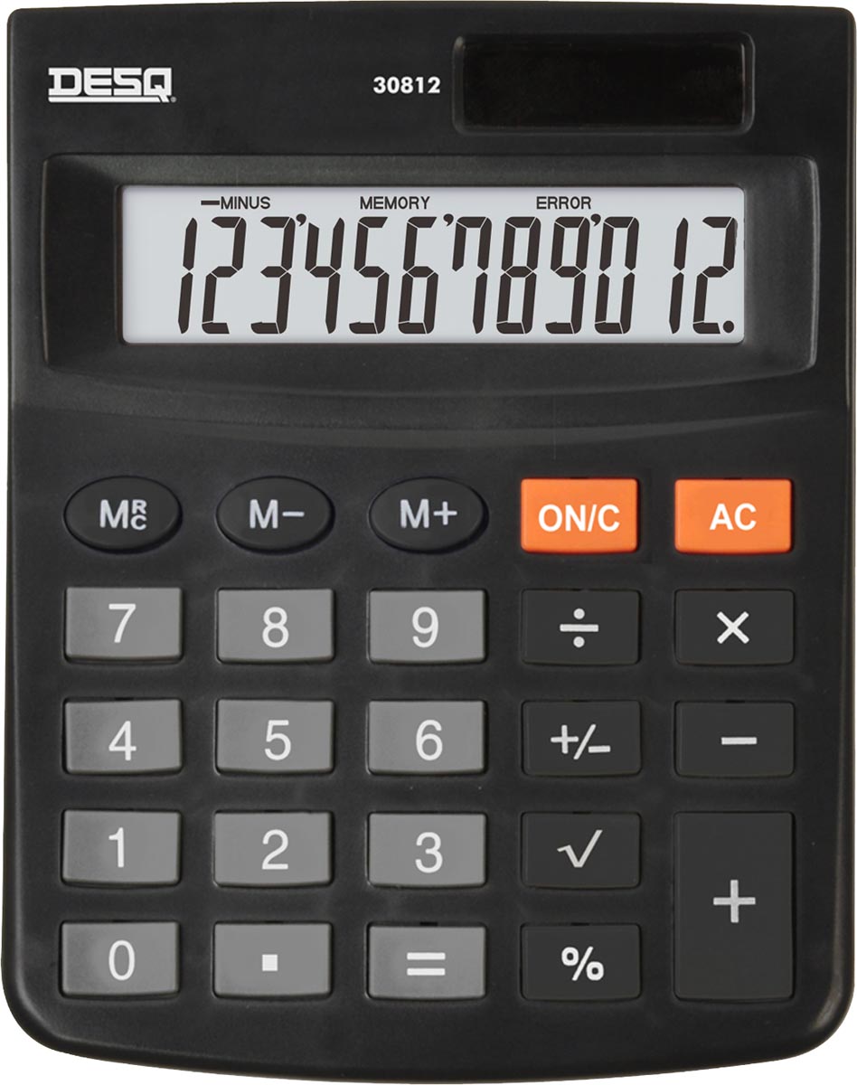 Desq bureaurekenmachine Heavy Duty Compact 30812, zwart afbeelding