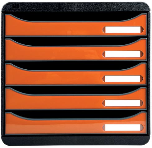 Exacompta ladenblok BIG-BOX PLUS Classic zwart/oranje glossy Exacompta ladenblok BIG-BOX PLUS Classic zwart/oranje glossy