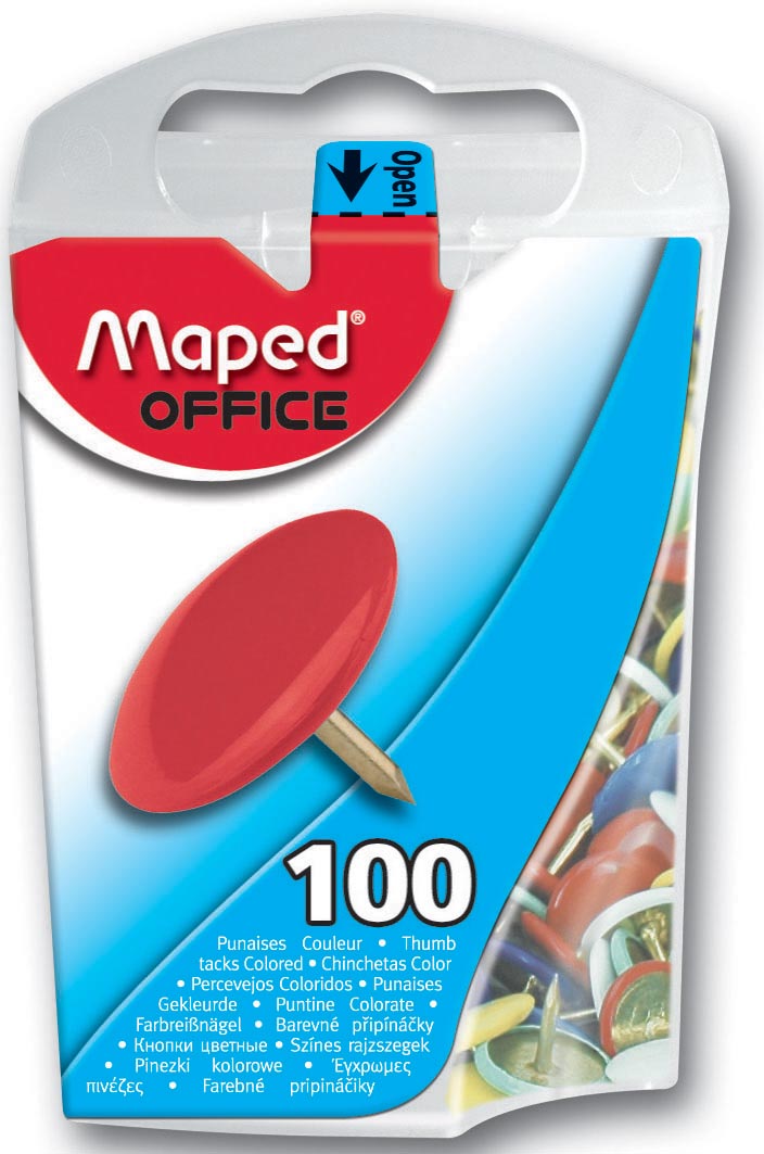 Maped punaises assortiment, doos van 100 stuks afbeelding