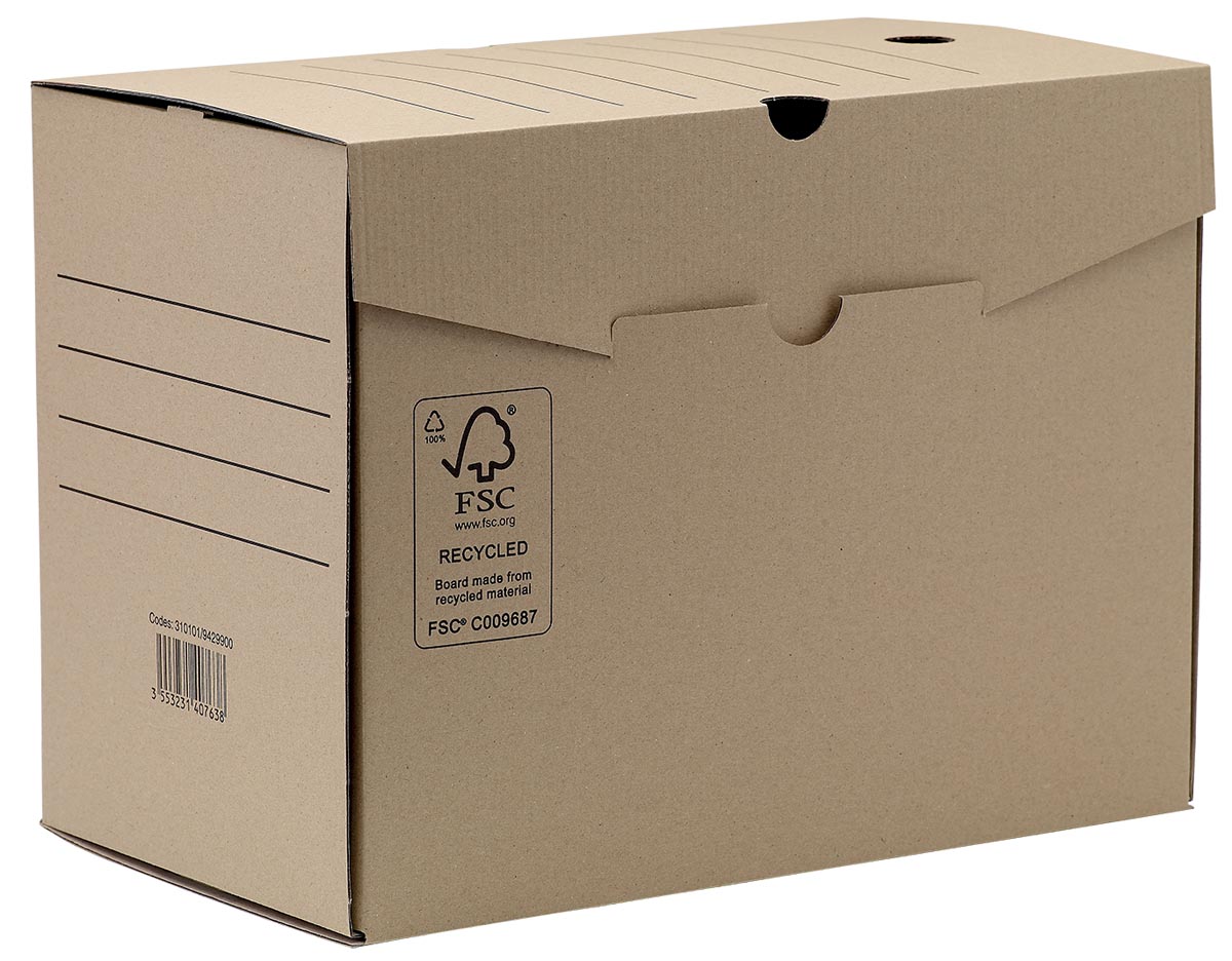 Transfer archiefdoos, ft A4, rug van 20 cm, bruin Transfer archiefdoos, ft A4, rug van 20 cm, bruin