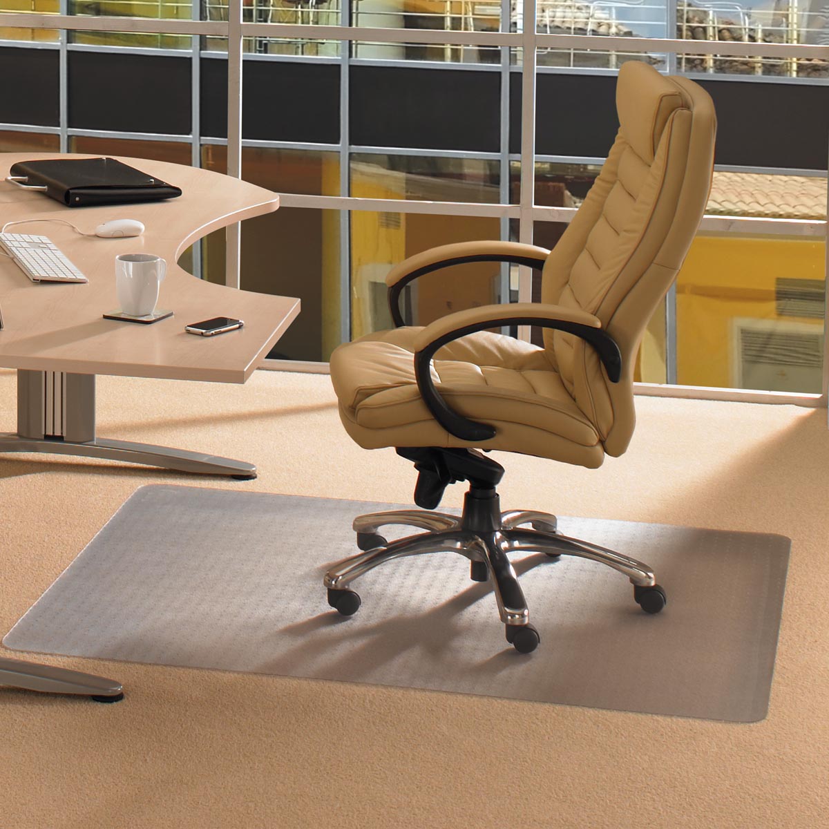 Floortex vloermat Computex, voor tapijt, rechthoekig, ft 116 x 150 cm afbeelding