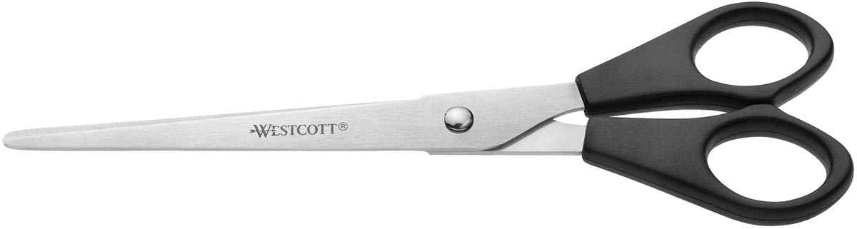Westcott schaar, 17,1 cm, symmetrische ogen, zwart afbeelding