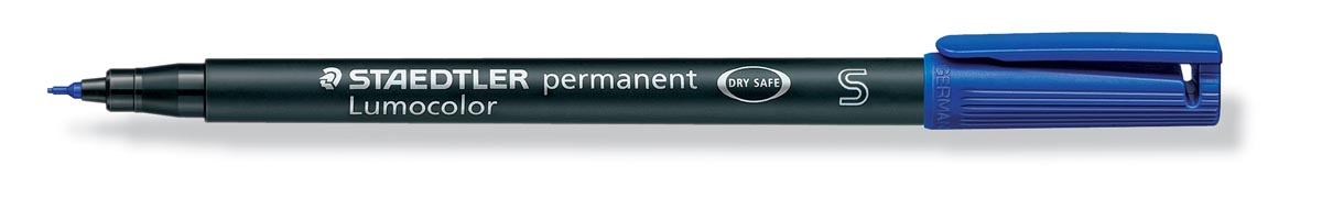 Staedtler OHP-marker Lumocolor permanent, fijne punt van 0,4 mm, blauw