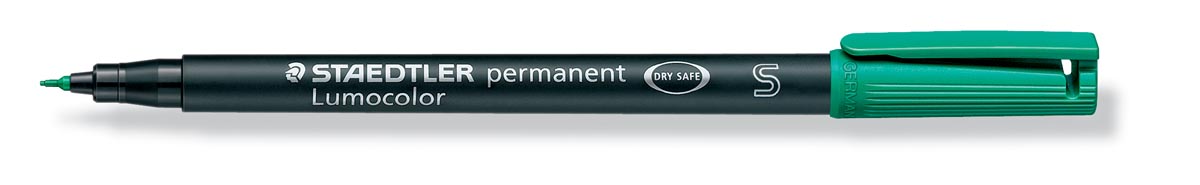Staedtler OHP-marker Lumocolor permanent, fijne punt van 0,4 mm, groen