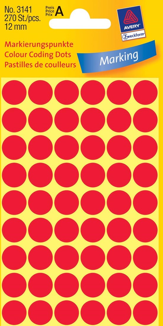 Étiquettes Rouges Fluo Avery L7263R - Lot De 350, Format A4 Pour Rangement Et Classement