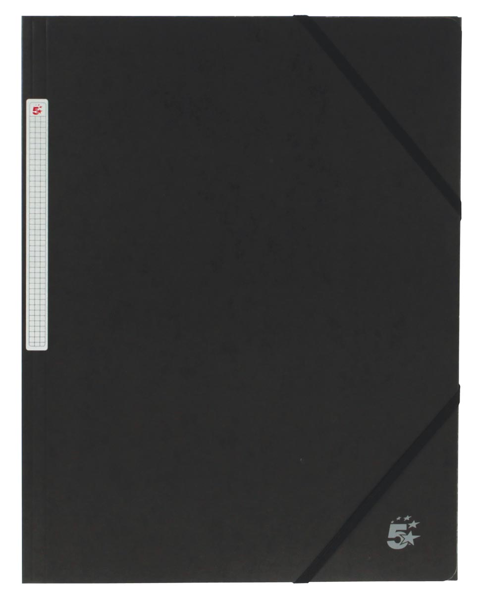 Pergamy elastomap 3 kleppen, zwart, pak van 10