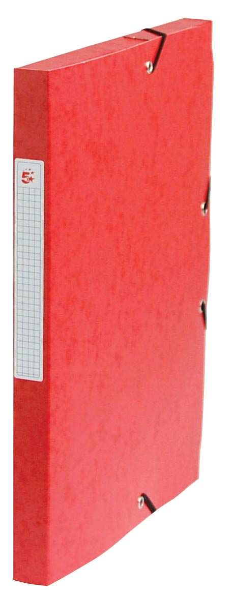 Pergamy elastobox, rug van 2,5 cm, rood