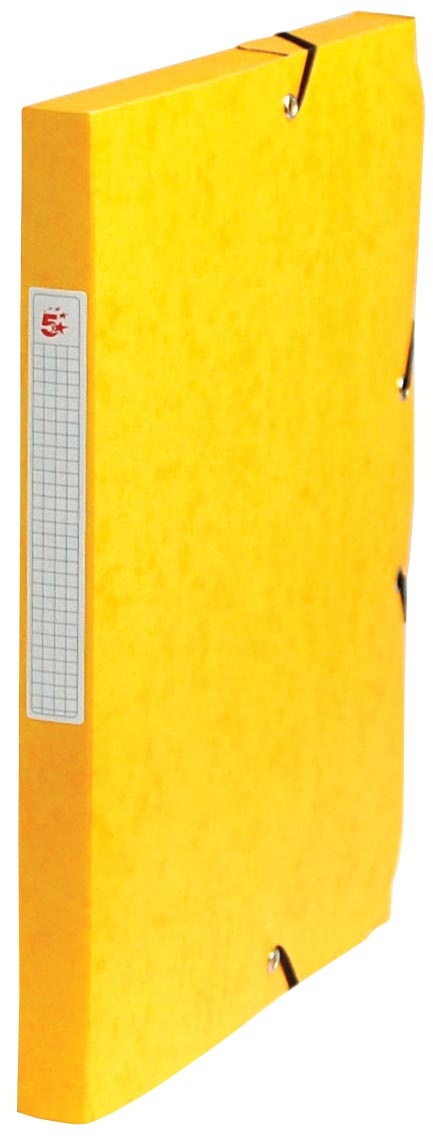 Pergamy elastobox, rug van 2,5 cm, geel