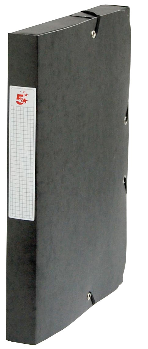 Pergamy elastobox, rug van 4 cm, zwart