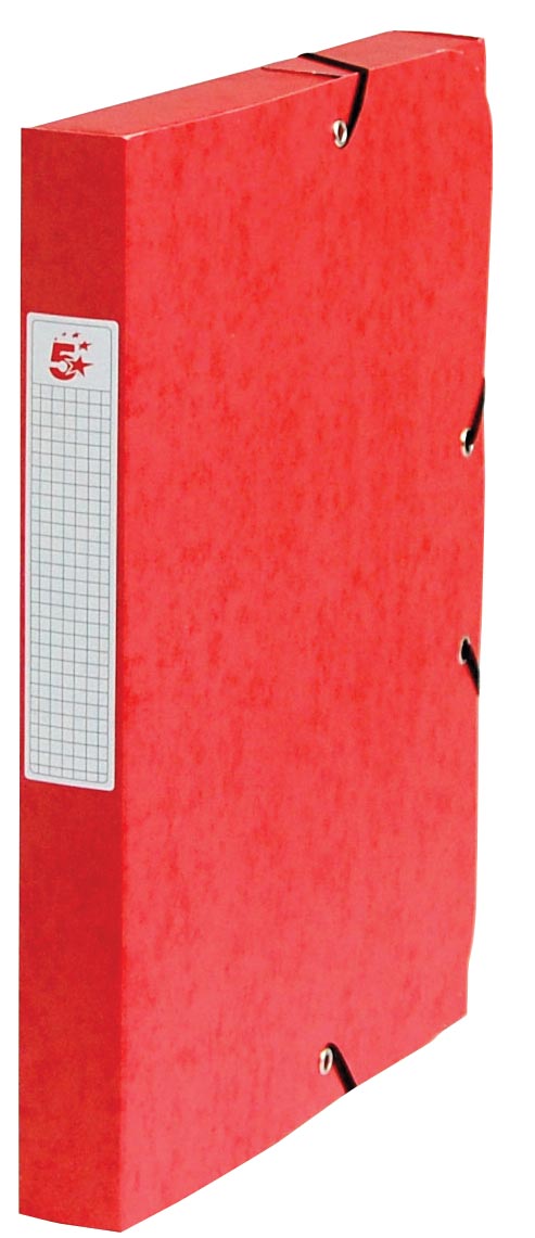 Pergamy elastobox, rug van 4 cm, rood