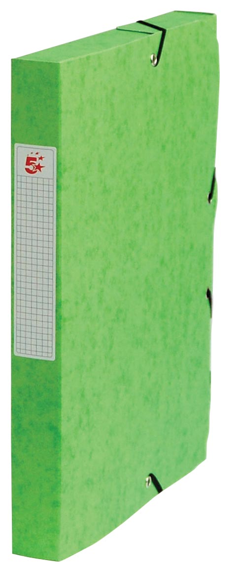 Pergamy elastobox, rug van 4 cm, groen
