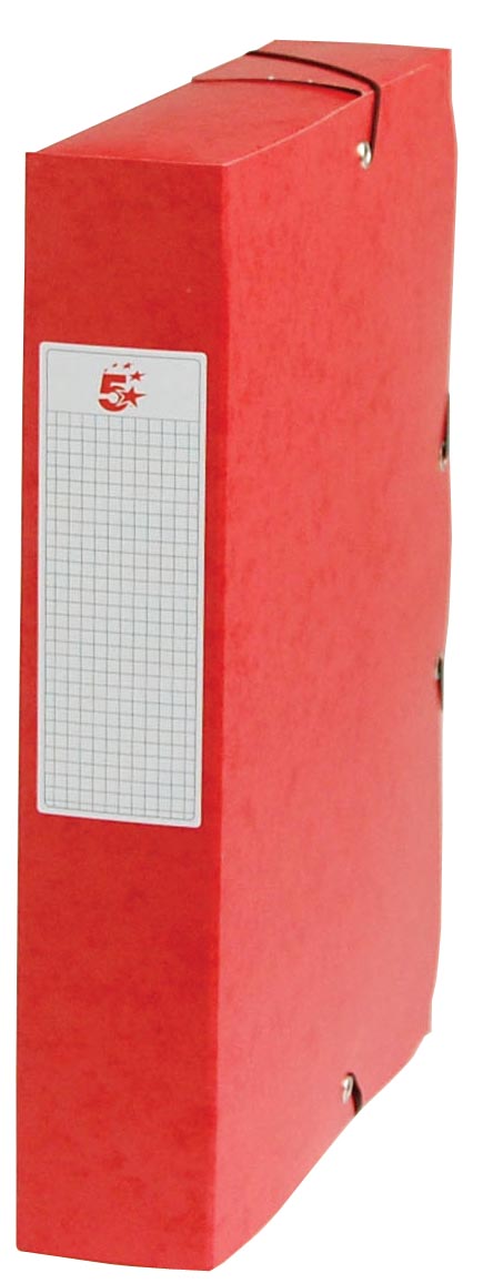 Pergamy elastobox, rug van 6 cm, rood