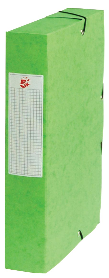 Pergamy elastobox, rug van 6 cm, groen