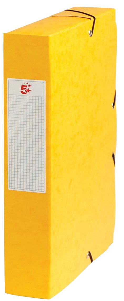Pergamy elastobox, rug van 6 cm, geel