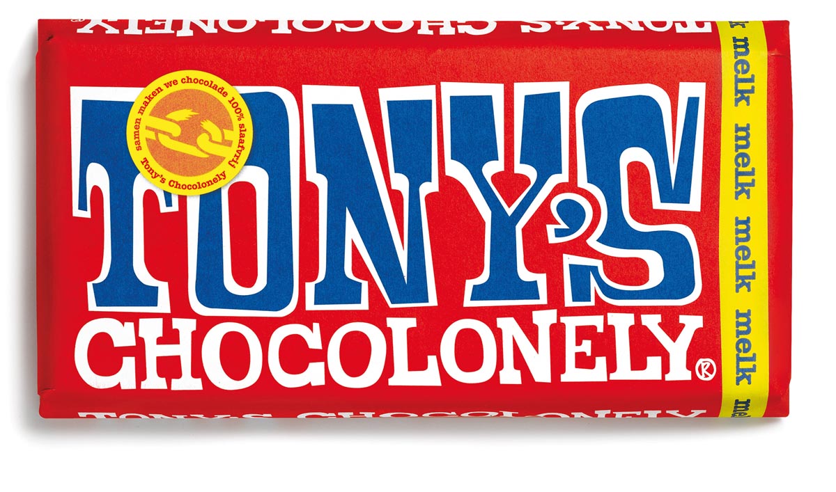Tony's Chocolonely chocoladereep, 180g, melk
