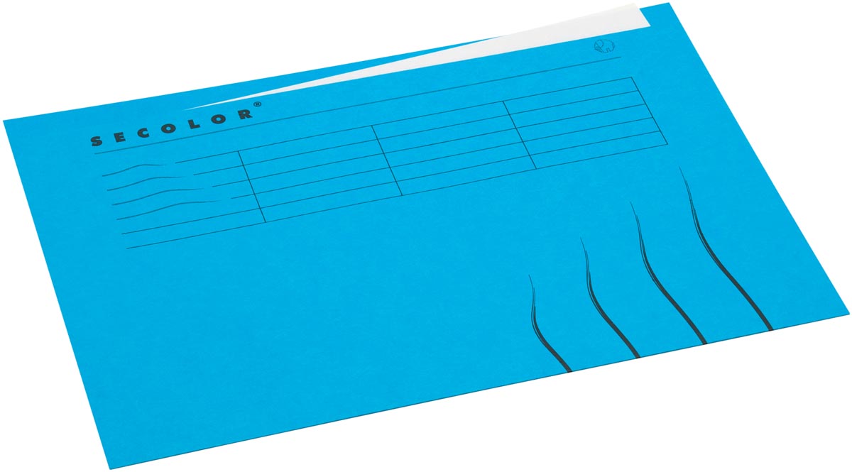 Jalema Secolor dossieromslag voor ft A4 (22,5 x 31 cm), blauw, met tabrand