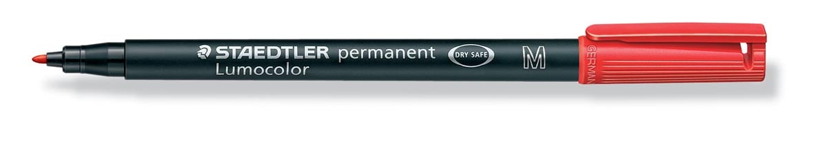 Staedtler OHP-marker Lumocolor Permanent rood, medium 1 mm