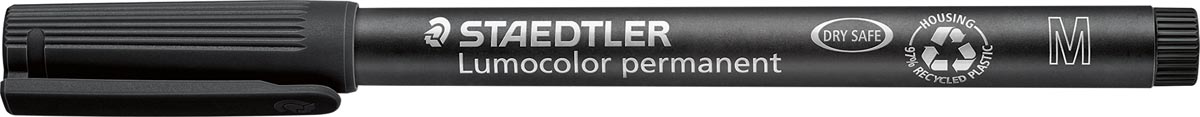 Staedtler Lumocolor 317, OHP-marker, permanent, 1,0 mm, zwart afbeelding